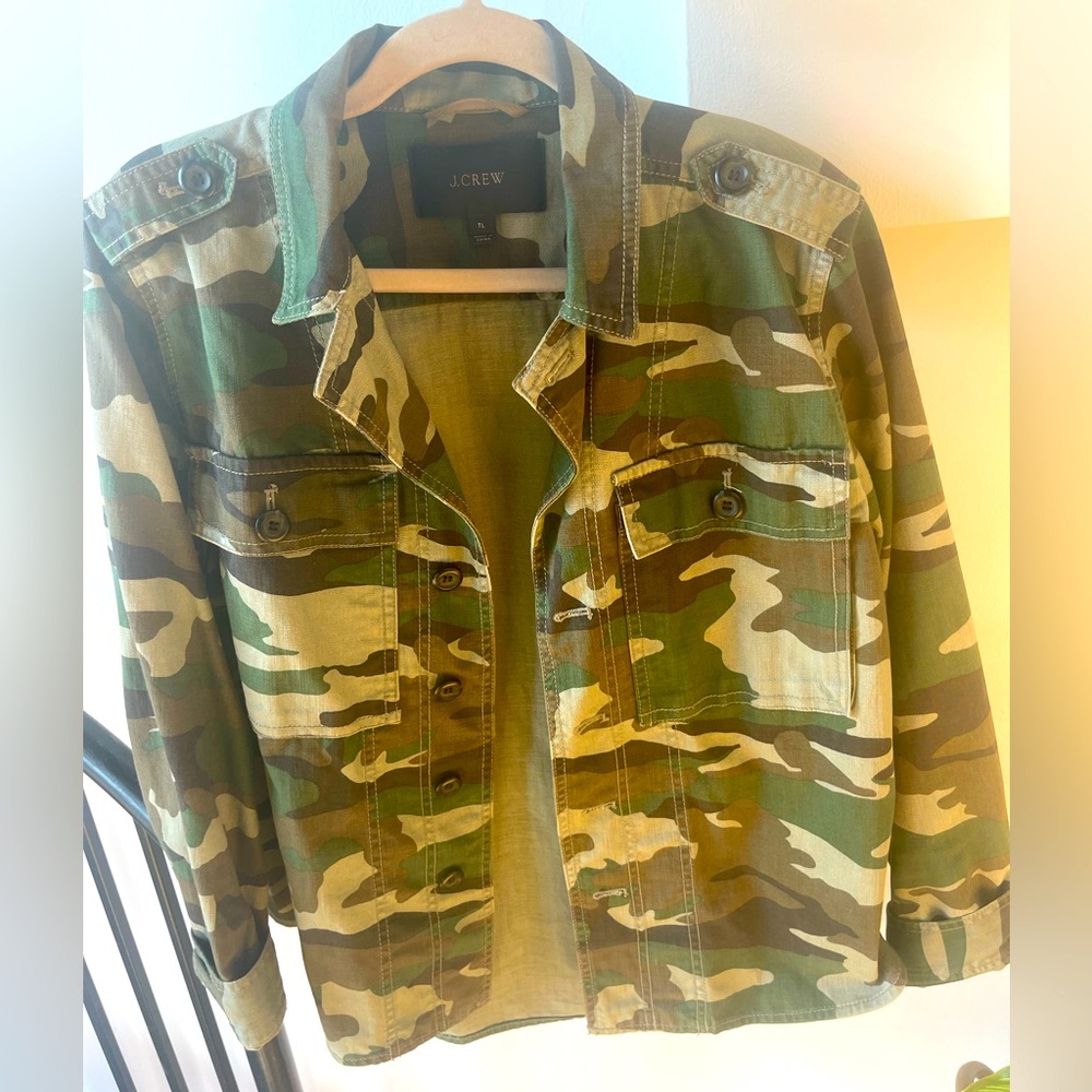 J. Crew camo button up shirt/jacket
